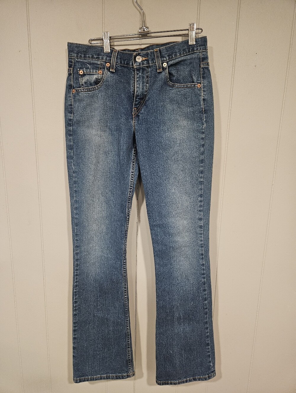 Levi's Misses Relaxed Bootcut Blue Denim Jeans Medium Wash Stretch 29x32 Size 4